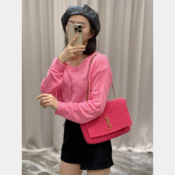 Designer Replica Saint Laurent Kate Clutch 553804 Rose Bag