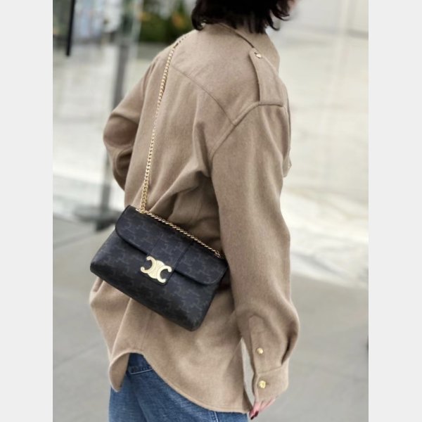 Celine Victoire Triomphe Canvas Tan 116593 Duplicate Bag