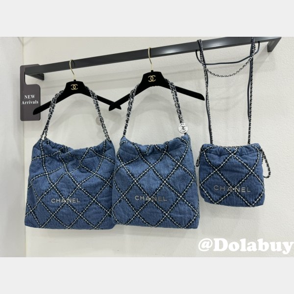 Top Quality CHANEL 22 denim bag AS3260