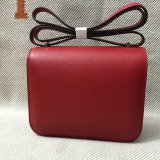 Hermes Constance Bag 18cm Epsom Leather Red