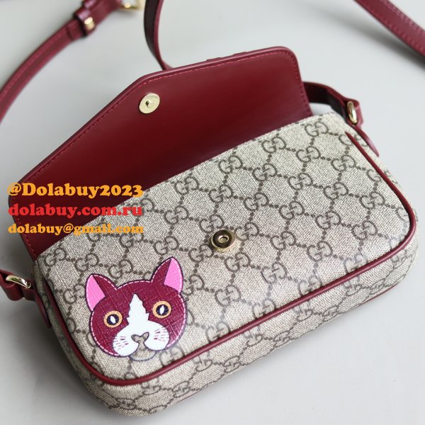 GG Mini Shoulder Bag With Cat Detail #818764