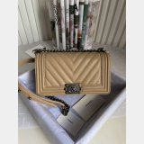 Buy top Replica CC V Le Boy Handbag caviar leather 25cm