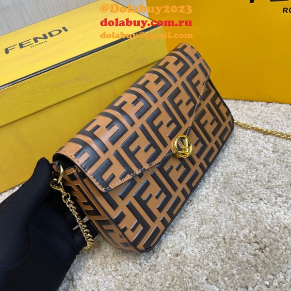 Fendi Best Fashion 212200 Maca embossing Apricot Bags