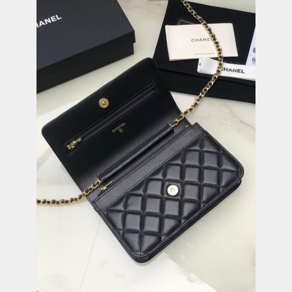 Top Quality CC WOC CHAIN BAG LAMBSKIN 19CM