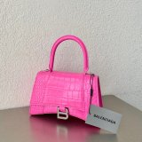 Fake Balenciaga Online Store Crocodile Pattern Hourglass 19/23cm Bag