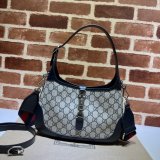 Gucci Wholesale Jackie 1961 small shoulder bag ‎678843 Beige and blue