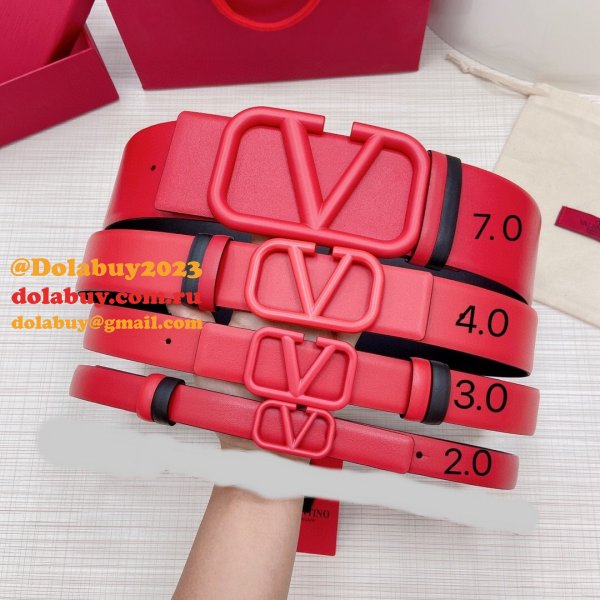 Wholesale Replica Valentino Black/Red Belts