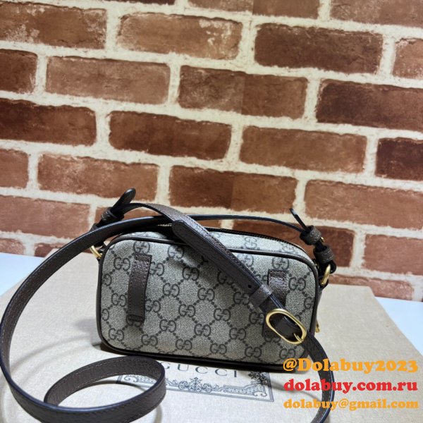 Brown/Blue Gucci Replica Ophidia GG 722557 Bag