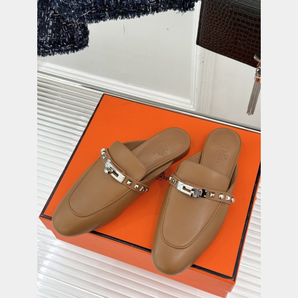 Luxury 7 Star Hermes Kelly Mule Women Shoes