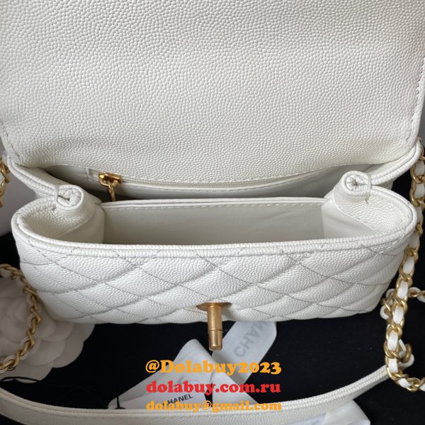 Replica Handle Matelasse 2Way AS2215 Shoulder Bag CAVIAR 19CM