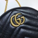 Top Quality 550154 Gucci GG Marmont mini round shoulder bag