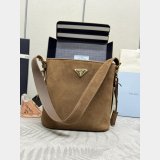 Top Quality Prada Suede Leather Mini Bucket Bag