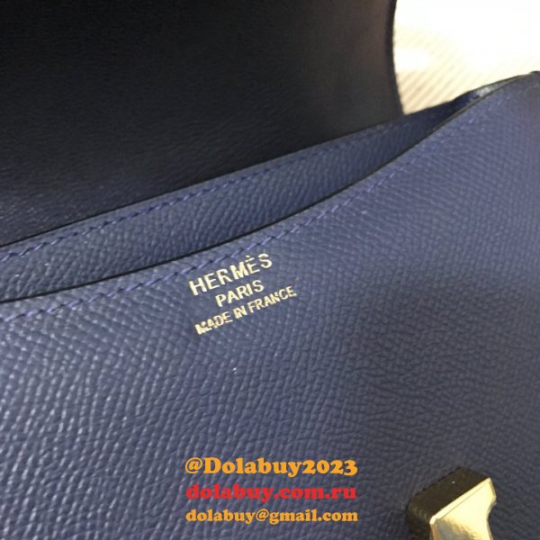 Hermes Constance Bag 18cm Epsom Leather dark blue