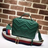 Top Quality Gucci Replica 498100 Leather GG Marmont Small Shoulder Bag