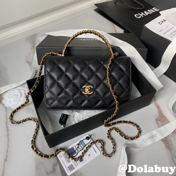 Best Top Wallet On Chain 1:1 Mirror AP4062 Black Replica Bag