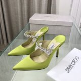 Bing 100 Embellished Satin High Heel Mules Fake Jimmy Choo Shoes