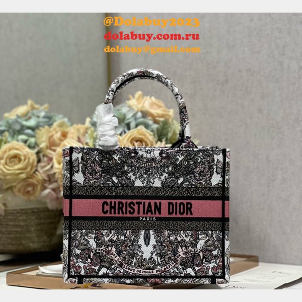 Christian Dior Buy Replica Book Tote Bayadere D-Stripes Pink