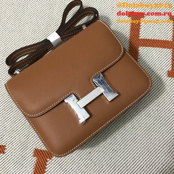 Hermes Constance Bag 18cm Epsom Leather Camel