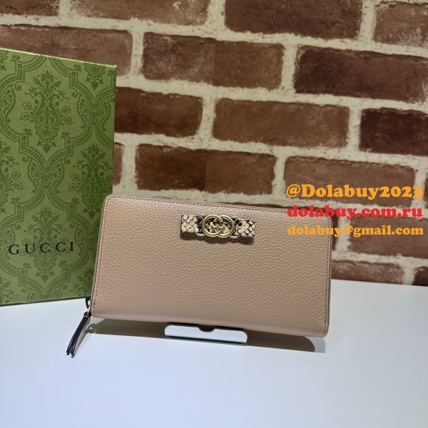 Zip Wallet Replica Gucci Perfect Around Interlocking G python bow