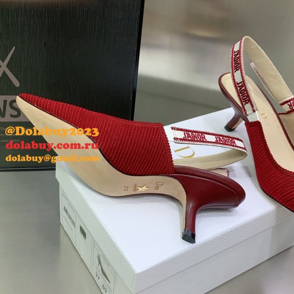 Dior J'Adior Slingback Replica Macrame Pumps Shoes