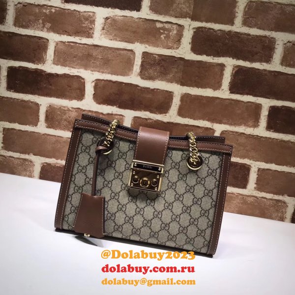 UK Gucci Replica GG Supreme Padlock Small Shoulder 498156 Bag