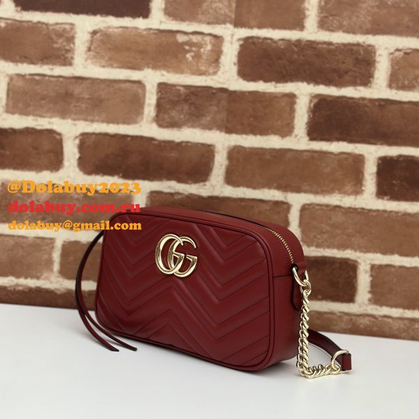 Gucci Perfect Knockoff Luxury 447632 GG Marmont Small Matelassé Shoulder Red Bag