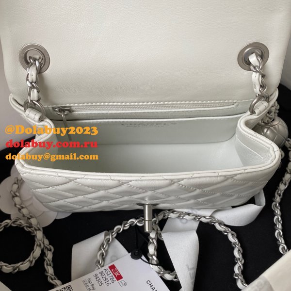 Top Quality CC CF mini classical AS1786 SILVER BALL bag