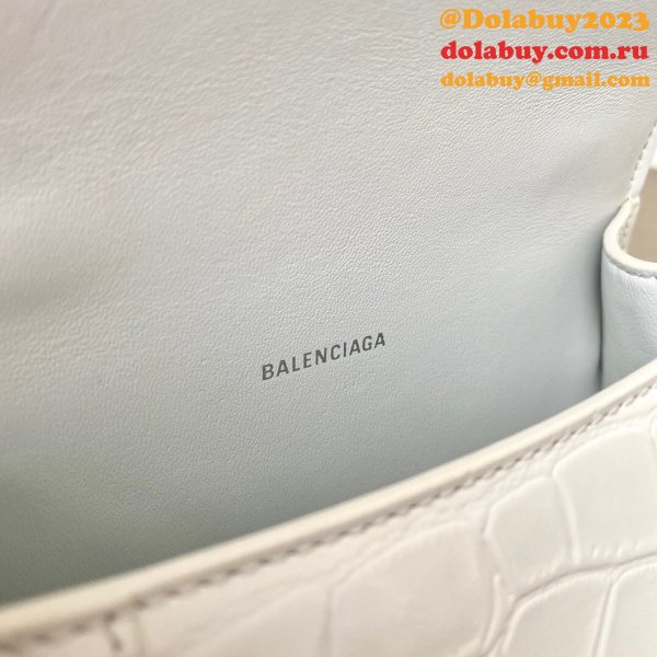 Fake Balenciaga Online Store Crocodile Pattern Hourglass 19/23cm Bag