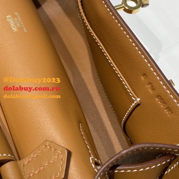 Luxury hermes jypsiere mini calf leather bag