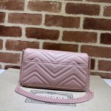 Inspired GG Marmont Crossbody Replica Gucci Pink 751526 Bag