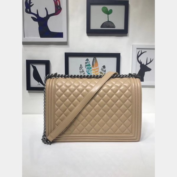 High Quality CC Le Boy Luxury Bags Lambskin 30cm