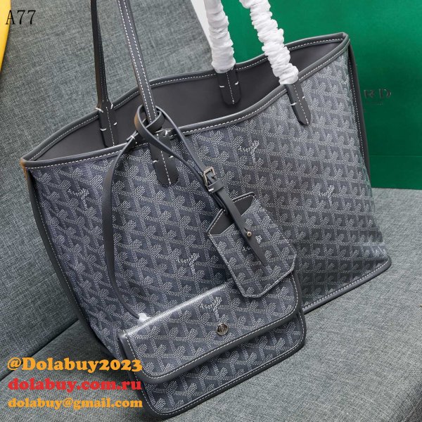 Replica Goyard Classic Chevron St. Louis PM Totes Dark grey Bags