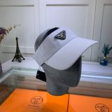 Wholesale Prada Metal triangle logo Empty top hat