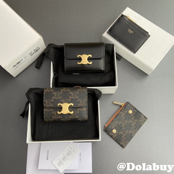 High Quality Fashion CELINE TRIOMPHE short wallet