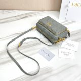 High Quality Dior Caro Bag Brown Supple Cannage Calfskin