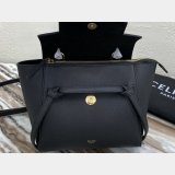 Replica Celine Leather Nano Belt Bag in Black