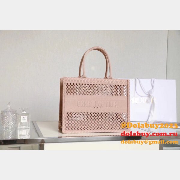 Buy Sell Designer Replica Dior CD Book Tote Pink/Black Bags