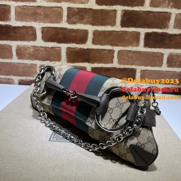 High Quality Gucci Horsebit Chain 764255 Shoulder Knockoff Bag Beige