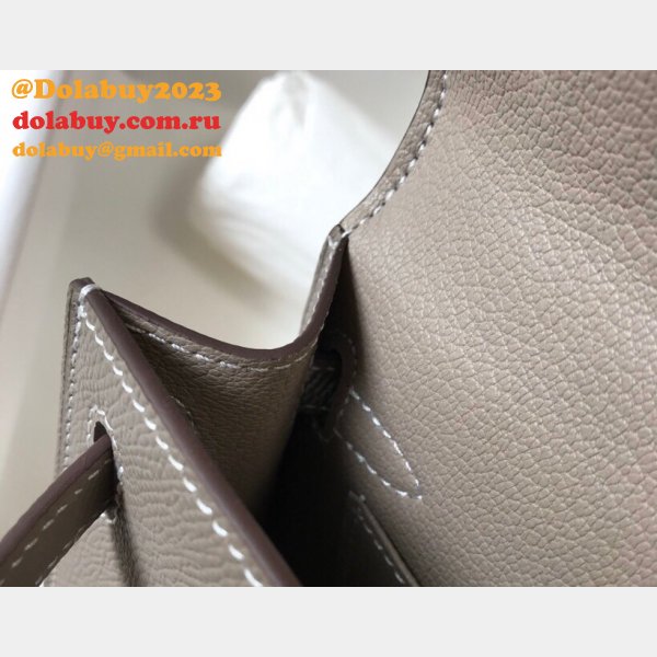 AAA Replica Hermes Mini Kelly Grey Bags