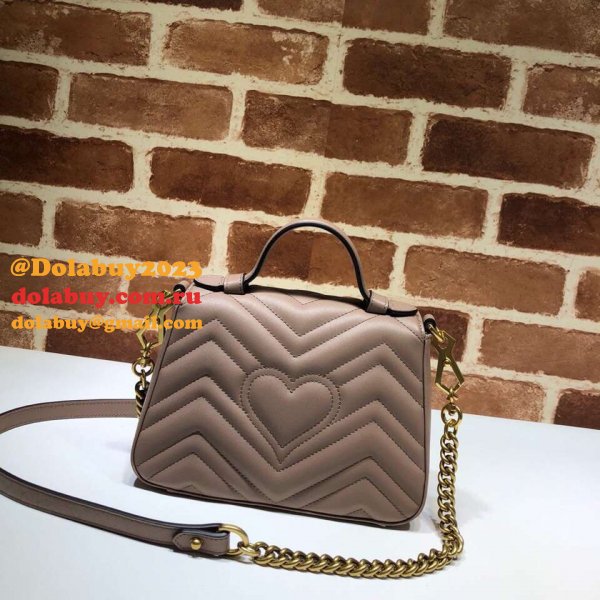 Cheap 547260 Gucci Chevron Leather GG Marmont Mini Top Handle