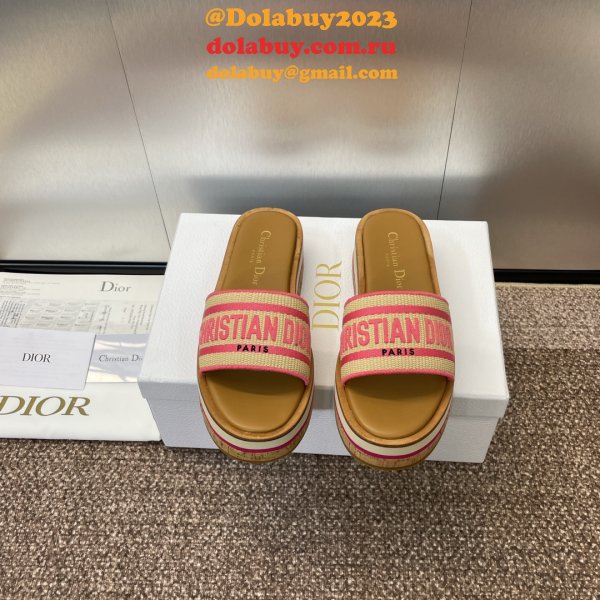 Designer Dior Dway Platform Slide