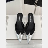 Designer Prada Satin Mules FROM THE RUNWAY