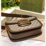 Gucci Replica GG Horsebit 1955 shoulder 602204 Brown bag