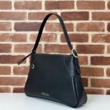 Gucci Duplicate GG Emblem 815217 Shoulder Black Best Bag