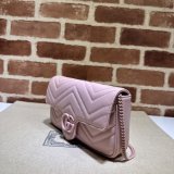 Inspired GG Marmont Crossbody Replica Gucci Pink 751526 Bag