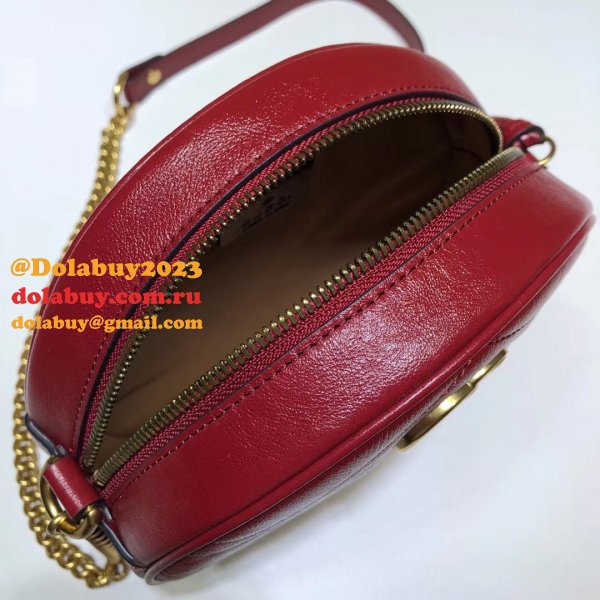 Top Quality 550154 Gucci GG Marmont mini round shoulder bag