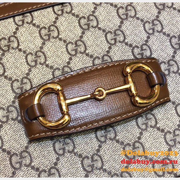 Gucci Replica GG Horsebit 1955 shoulder 602204 Brown bag