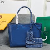 AAA+ Goyard Classic Chevron St. Louis PM Totes Blue Bags