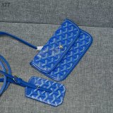 AAA+ Goyard Classic Chevron St. Louis PM Totes Blue Bags