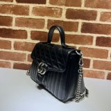 Designer Replica Gucci Replicas GG Marmont small top handle 498110 bag